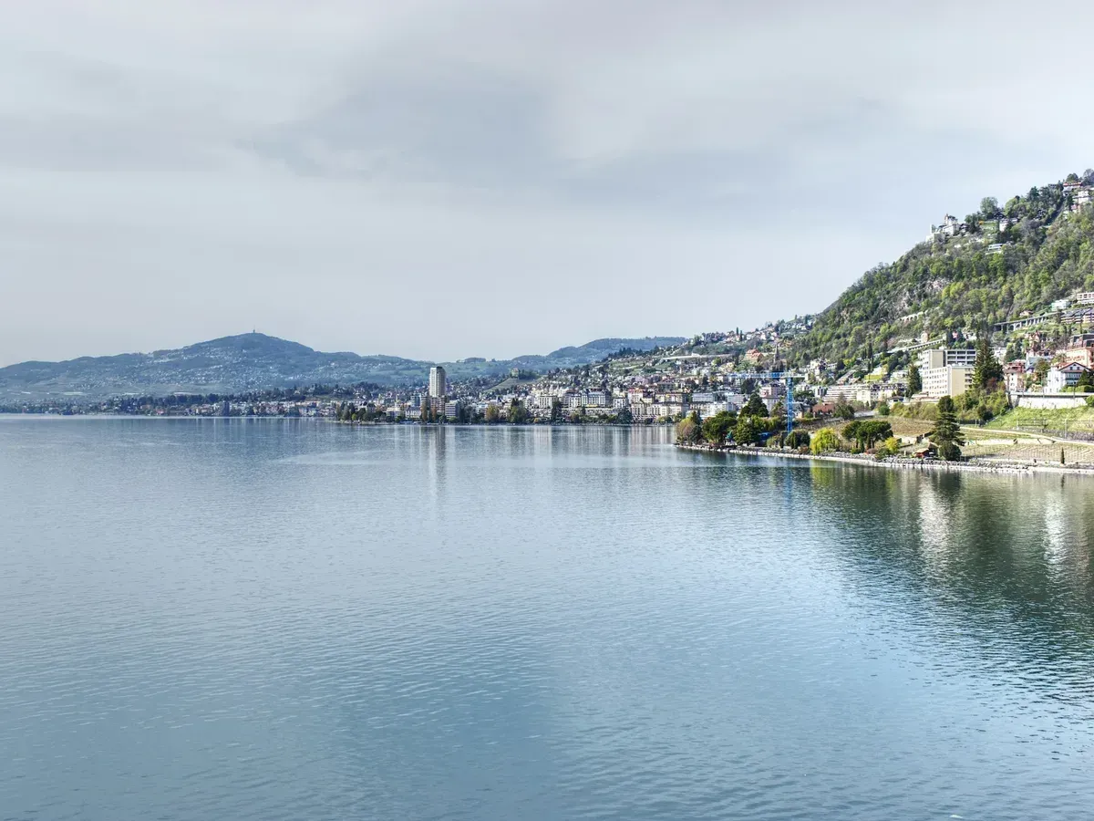 Vue du Léman et de la côte suisse